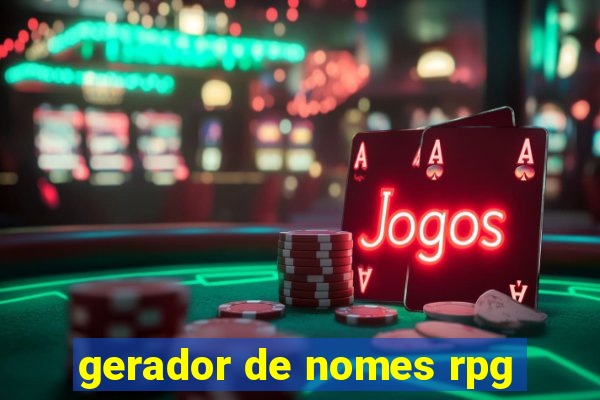 gerador de nomes rpg